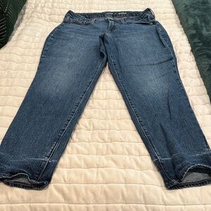 Old Navy Women's  OG Straight Leg Ankle Blue Jeans